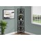 Monarch Specialties Bookshelf, Bookcase, Etagere, Corner, 4 Tier, 62"H, Office, Bedroom, Metal, Laminate, Brown, Black I 3611 - alternate 4